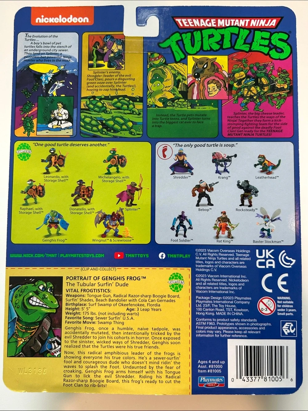 Teenage Mutant Ninja Turtles Genghis Frog Action Figure - Green & Blue